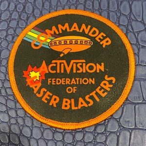 ACTIVISION FEDERATION OF LASER BLASTERS COMMANDER HIGH SCORE AWARD PATCH BLAST